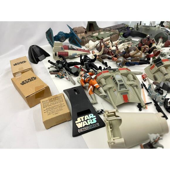 VTG Star Wars 1990s Action Figures Kenner Ships Micro Machines Lot Bundle - Picture 2 of 16